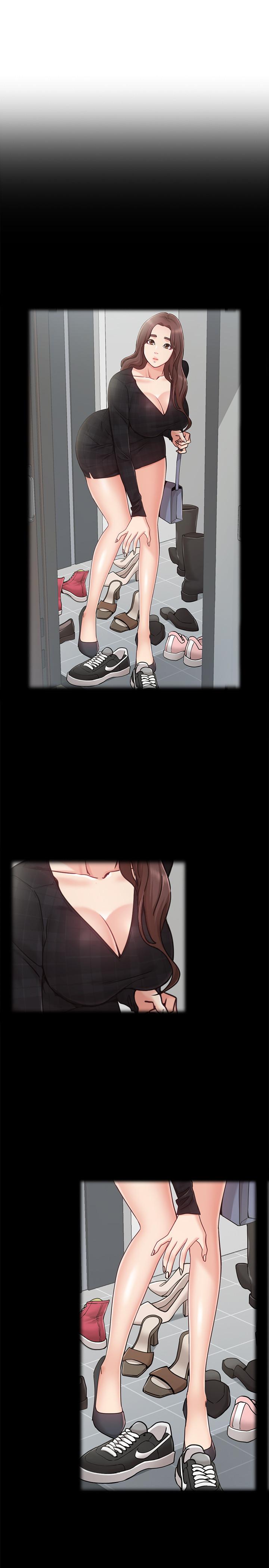 《女友的姐姐》漫画 第2話-在門後偷窺的姐姐
