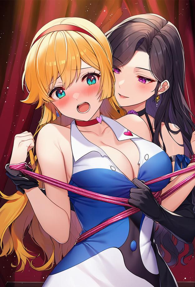 可爱又色气的扶她怪盗组合会大意翻车被大姐姐们调教吗~